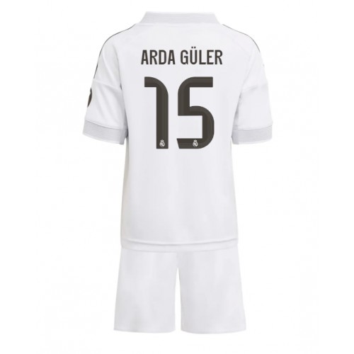Real Madrid Arda Guler #15 Domaci Dres za djecu 2025-26 Kratak Rukav (+ Kratke hlače)